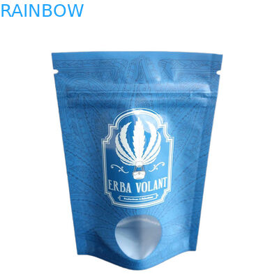 Sacchetto antiodore con macchia UV lucida finestra 3.5g sacchetti di imballaggio di fiori CBD con cerniera