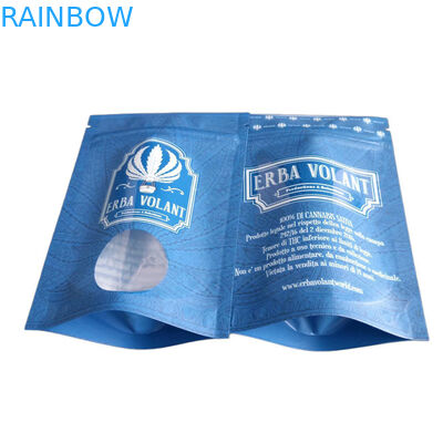 Sacchetto antiodore con macchia UV lucida finestra 3.5g sacchetti di imballaggio di fiori CBD con cerniera