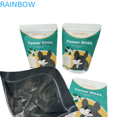 Logo personalizzato Stand Up Pouch Kraft Paper Bag per Dog Treat Digital Print Sacchetti Mylar resealable