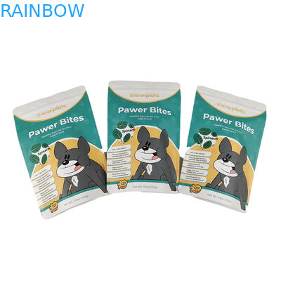 Low Moq Stand Up Pouch Kraft Paper Printed Packaging Bag per animali domestici