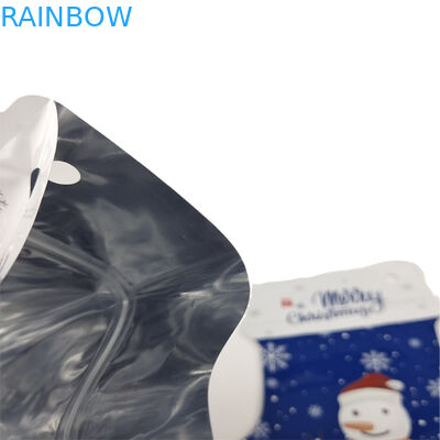 Vendita a caldo con forma di taglio a striscia su misura Soft Touch Mylar Bag Aluminum Foil Plastic Gummie Candy Packaging