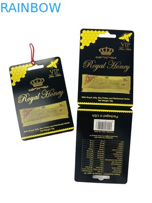 Logo personalizzato Royal Honey VIP Sacchetto di imballaggio carta carta carta di foglio d'oro carta carta per Honey Stick