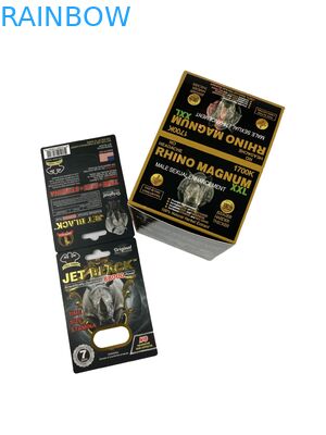 Ingrosso di compresse per rinoceronte stampate su misura Imballaggio Scatole di carta con cartone di carta Imballaggio di pillole di potenziamento