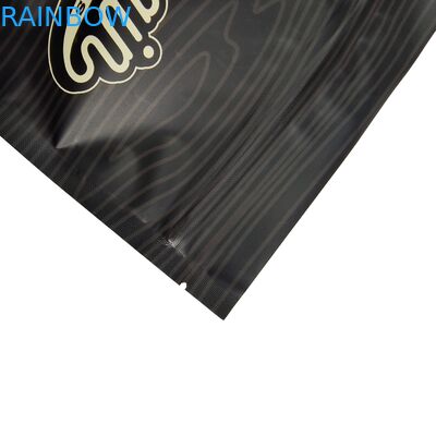 Fogli d'alluminio stampato effetto metallico Stand up pouch Custom design sacchetti di plastica di qualità alimentare per caffè