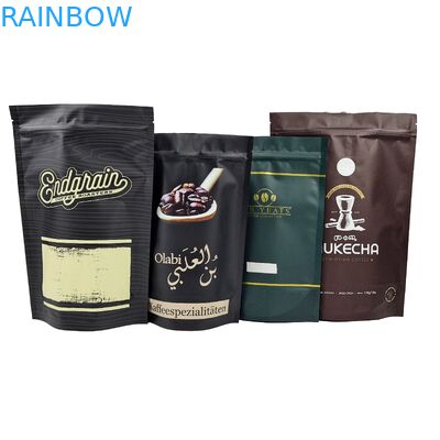 Borse di caffè Robusta personalizzate stampate con logo Food Grade Stand Up Zip Lock Coffee Chocolate Bag