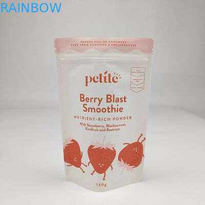 Borsa Stand Up con cerniera Kraft Carta artigianale stampata su misura Ricaricabile con cerniera Doypack Sacchetti di imballaggio alimentare