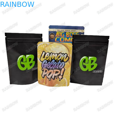 Sigillo termico rischiabile su misura Sacchetto di carta in piedi Biscotti snack Imballaggio alimentare Sacchetto a cerniera