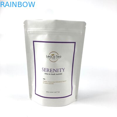 Borse in piedi ri-chiudibili con logo personalizzato per l' imballaggio di sacchetti di tè secchi