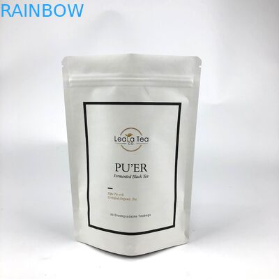 Borse in piedi ri-chiudibili con logo personalizzato per l' imballaggio di sacchetti di tè secchi