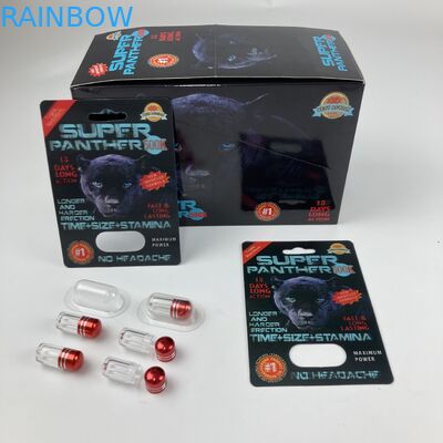Bottiglie di medicina di plastica vuote Male Enhancement Rhino 99 Pillole Blister Card Con Scatola Espositiva