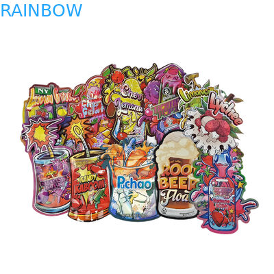 Borse di zip a prova di bambino stampate su misura Borse olografiche per snack e prodotti di base Borse di plastica
