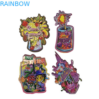 Disegno su misura Stampato a taglio stampato Ziplock Speciale con forma irregolare Imballaggio in plastica 3.5g sacchetto Mylar