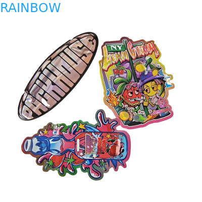 Imballaggio con cerniera a forma speciale Soft Touch CBD Child Proof 3.5g Sacchetti di plastica a taglio a stampo irregolare