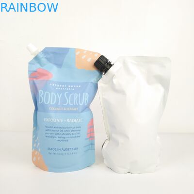 Imballaggi alimentari industriali con sacchetti di foglio d'argento per sacchetti per lo scrub del corpo in piedi