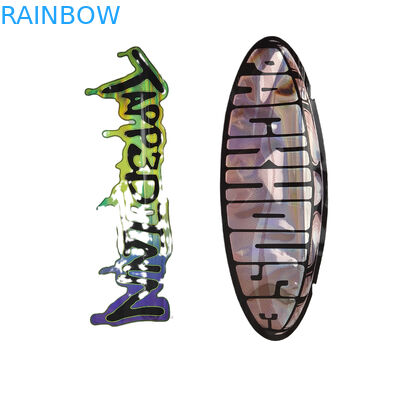 Custom 3.5g Holographic Die Cut Mylar Bags con confezione a forma irregolare con cerniera a prova di odore con confezione in plastica