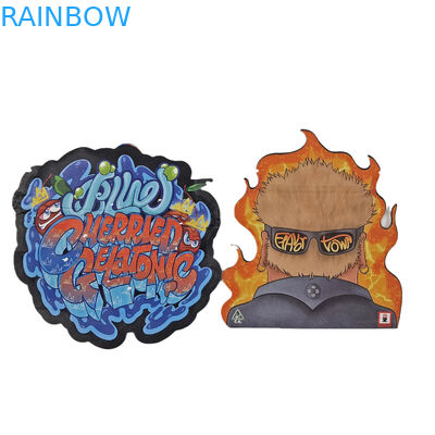 Sacchetti di stampa digitale personalizzati Imballaggio Foglio olografico a taglio speciale a forma di ziplock Plastico Mylar 3,5 g Sacchetti a taglio a taglio