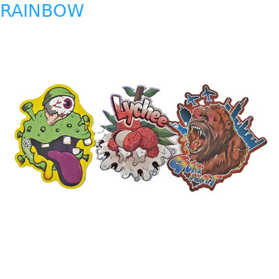 Stampa su misura 3.5g 7g 14g 28g Sacchetti Mylar a forma speciale a prova di odore