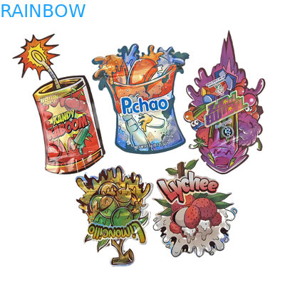 Custom Digital Printed Die Cut Irregular 3.5g Bag Special Shaped Food Plastic Ziplock Packaging Sacchetti Mylar