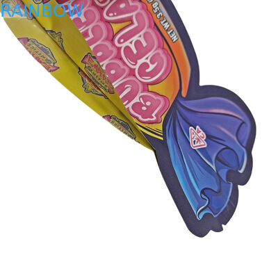 Stampato su misura 3.5g biscotti dolci snack sacchetti di plastica a forma speciale ziplock con antiodore sacchetti Mylar a taglio a stampaggio