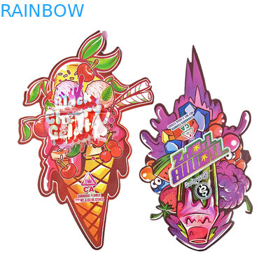 Custom Die Cut Plastic Printed Logo Odor Proof 3.5 Imballaggio alimentare commestibile Ziplock Snack commestibile Sacchetti Mylar