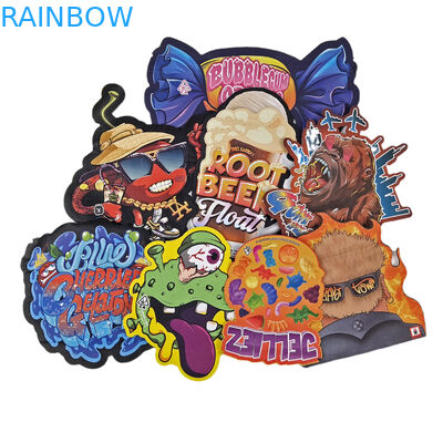 3.5g 7g 14g Forma Speciale Plastici Sacchetto di imballaggio Hologramma Proof Odor Plastic Die Cut Custom Snack Cookie Snack Bags