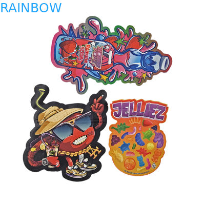 Ingrosso 3.5g Custom Die Cut Ziplock Bags per imballaggi alimentari a prova di odore Forma edibile Food Mylar Bags