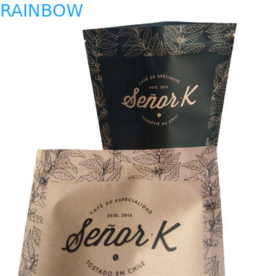 Sacchetto a fondo piatto Film di imballaggio alimentare Bianco semplice Top di stampa Riempimento con valvola d'aria