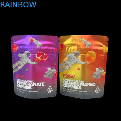 3.5 Grammi Sacchetti di plastica Imballaggio Etichetta personalizzata Biscotti CBD stampati