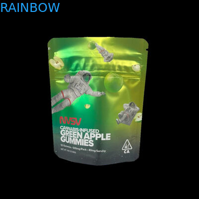 3.5 Grammi Sacchetti di plastica Imballaggio Etichetta personalizzata Biscotti CBD stampati