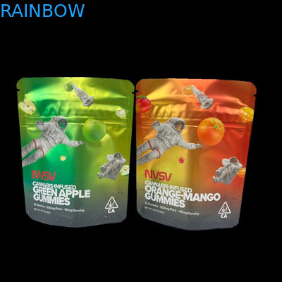 3.5 Grammi Sacchetti di plastica Imballaggio Etichetta personalizzata Biscotti CBD stampati