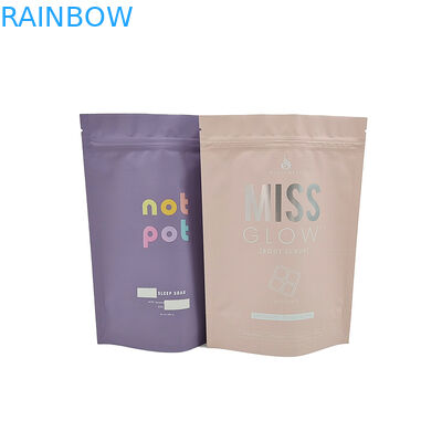 La borsa con la cerniera in piedi La dimensione perfetta per i pacchetti di campioni di cosmetici