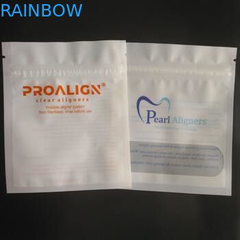 Ingrosso riciclabile a tre lati sigillato Mylar Packaging Dent Aligner per la cura dei denti con cerniera