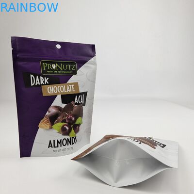 Logo personalizzato Stampa digitale Sacchetto piatto in plastica a chiusura a cerniera con sacchetti in foglio di alluminio per sacchetti di caramelle