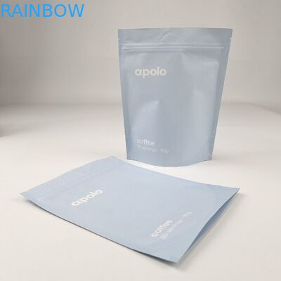 Eco-friendly Stand Up Bag Bag Food Grade Zip Lock Heat Seal Stampato Biodegradabile Custom Food Kraft Paper Bag