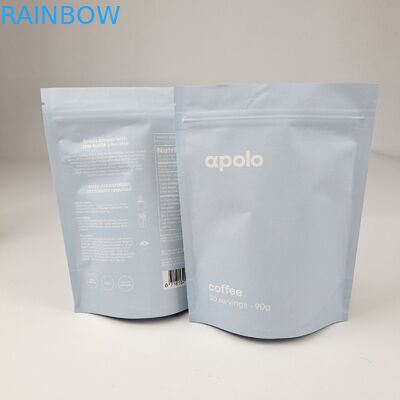 Eco-friendly Stand Up Bag Bag Food Grade Zip Lock Heat Seal Stampato Biodegradabile Custom Food Kraft Paper Bag