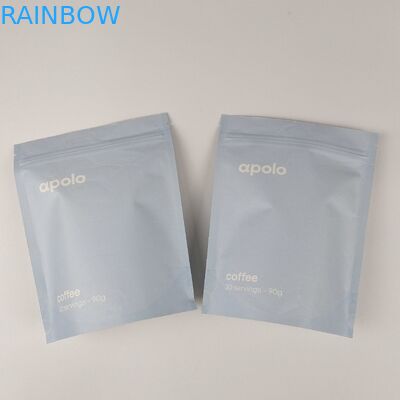 Eco-friendly Stand Up Bag Bag Food Grade Zip Lock Heat Seal Stampato Biodegradabile Custom Food Kraft Paper Bag