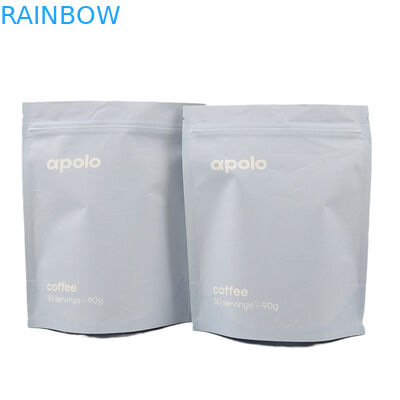 vendita a caldo cuCstom Borsa di carta kraft eco-friendly ristampabile stampata per polvere di proteine di caffè