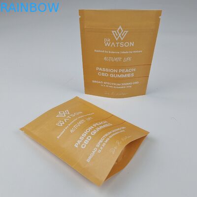 MOPP Compostabile Kraft Paper Bag Custom Standing Pocket Zipper Proof di umidità per alimenti