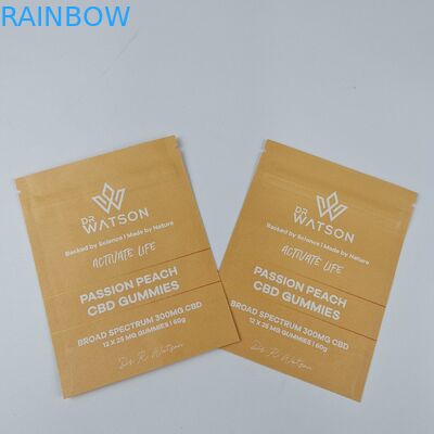 MOPP Compostabile Kraft Paper Bag Custom Standing Pocket Zipper Proof di umidità per alimenti