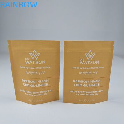 MOPP Compostabile Kraft Paper Bag Custom Standing Pocket Zipper Proof di umidità per alimenti