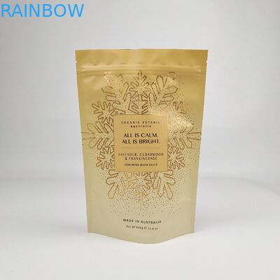 200pcs Low MOQ Matte OEM Custom Printed Bath Salts Packaging Zip Lock Bath Salt Body Scrub Standing Bag Packaging Bags
