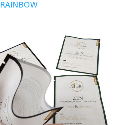 Sacchetto piccolo biodegradabile stampato su misura per il tè e il caffè in polvere compostabile sacchetti Mylar resealabili