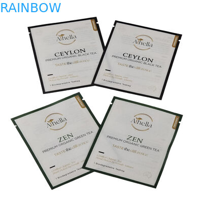 Sacchetto di piccola dimensione compostabile su misura per il tè, polvere di caffè, sacchetto di carta kraft biodegradabile per gomma