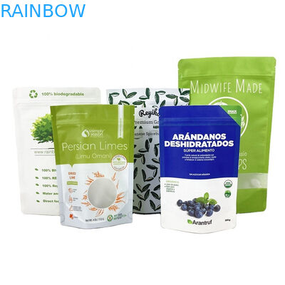 Sacchetto di carta kraft biodegradabile con finestra per alimenti Farina, noci, riso, tè Produzione alimentare Vendita diretta