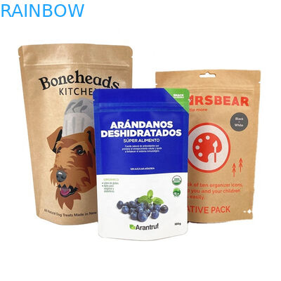 Sacchetti di carta kraft bianca biodegradabile su misura per noci di mango in polvere