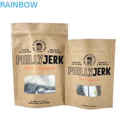 Stampa digitale Logo personalizzato Sacchetti di carta kraft bianca per manghi Noci in polvere Alimenti per animali da compagnia Biodegradabile Imballaggio di carta a prova di odore