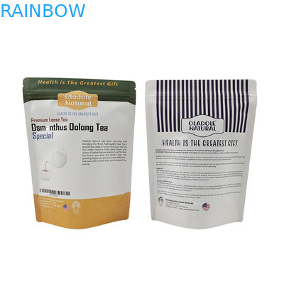 Low MOQ Stand up chiusurabile zipper Kraft Paper Bag Custom biodegradabile chiusurabile sacchetti Mylar per animali domestici