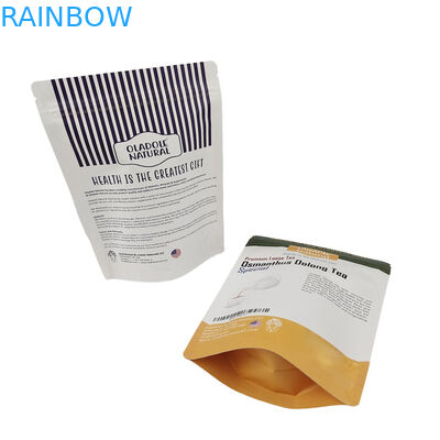 Low MOQ Stand up chiusurabile zipper Kraft Paper Bag Custom biodegradabile chiusurabile sacchetti Mylar per animali domestici