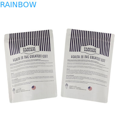 Low MOQ Stand up chiusurabile zipper Kraft Paper Bag Custom biodegradabile chiusurabile sacchetti Mylar per animali domestici