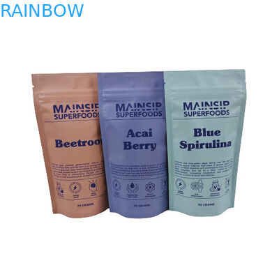 Borsa di imballaggio stampata digitalmente con polvere di cacao calda, borse di plastica con polvere di caffè e zip-lock ricapribile